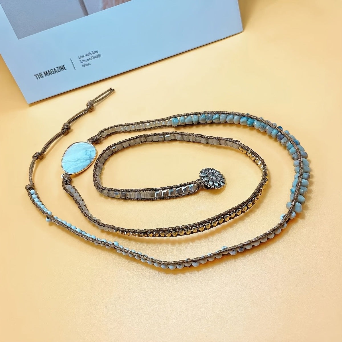 Boho Multi-Layer Natural Stone Wrap Bracelet