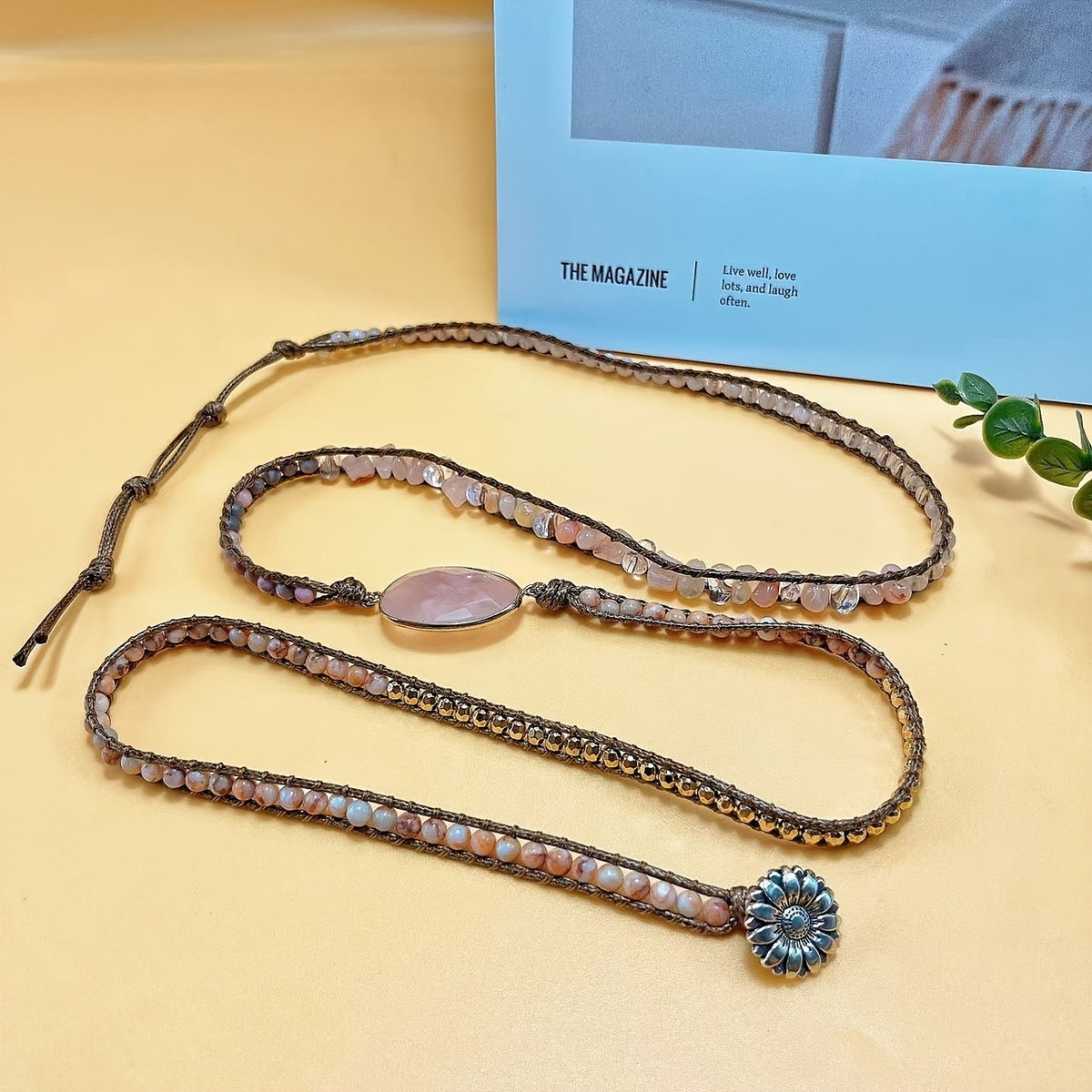 Boho Multi-Layer Natural Stone Wrap Bracelet