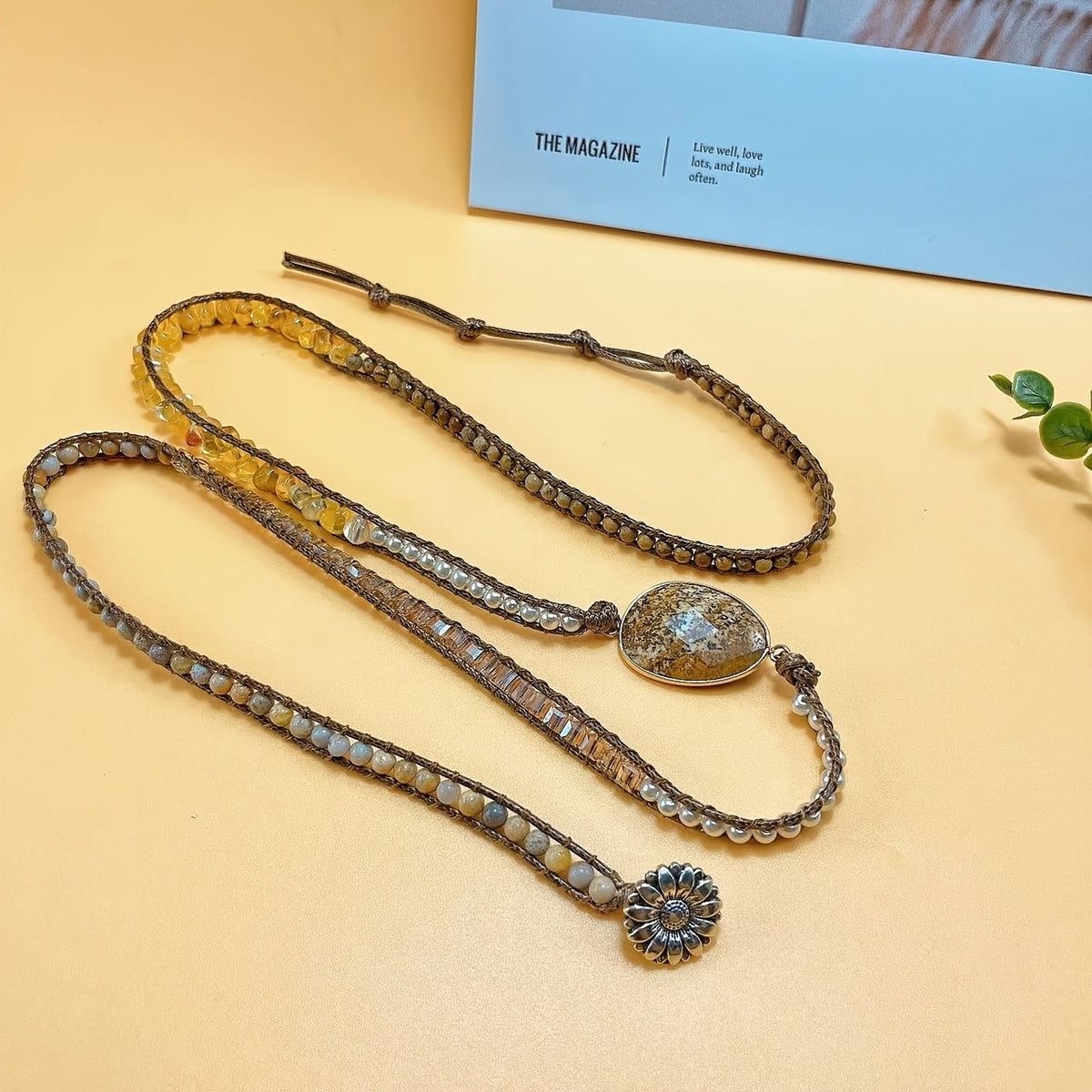 Boho Multi-Layer Natural Stone Wrap Bracelet
