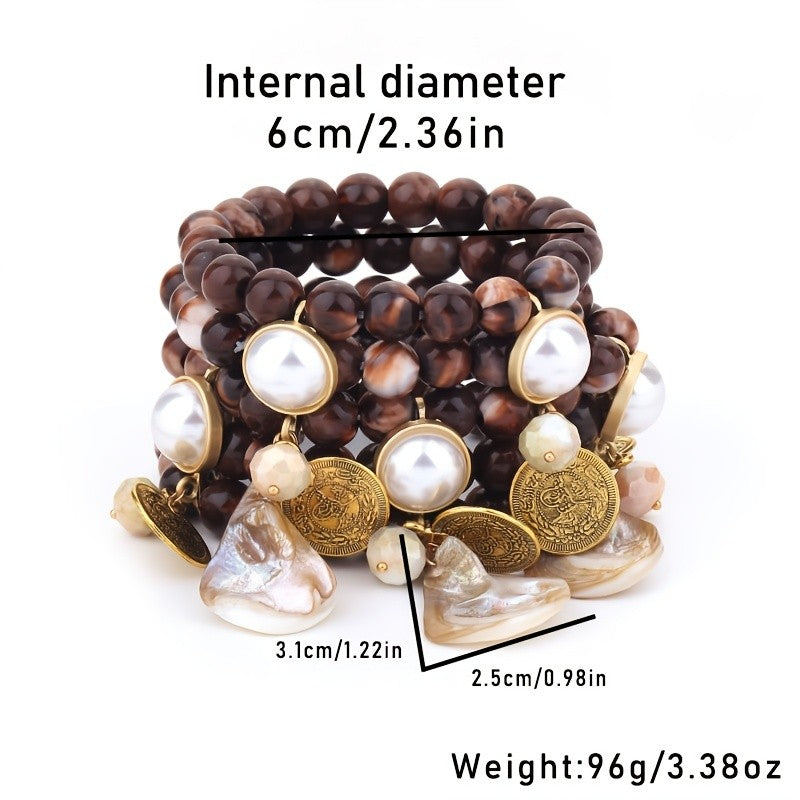 Vintage Boho Layered Bead Bracelet