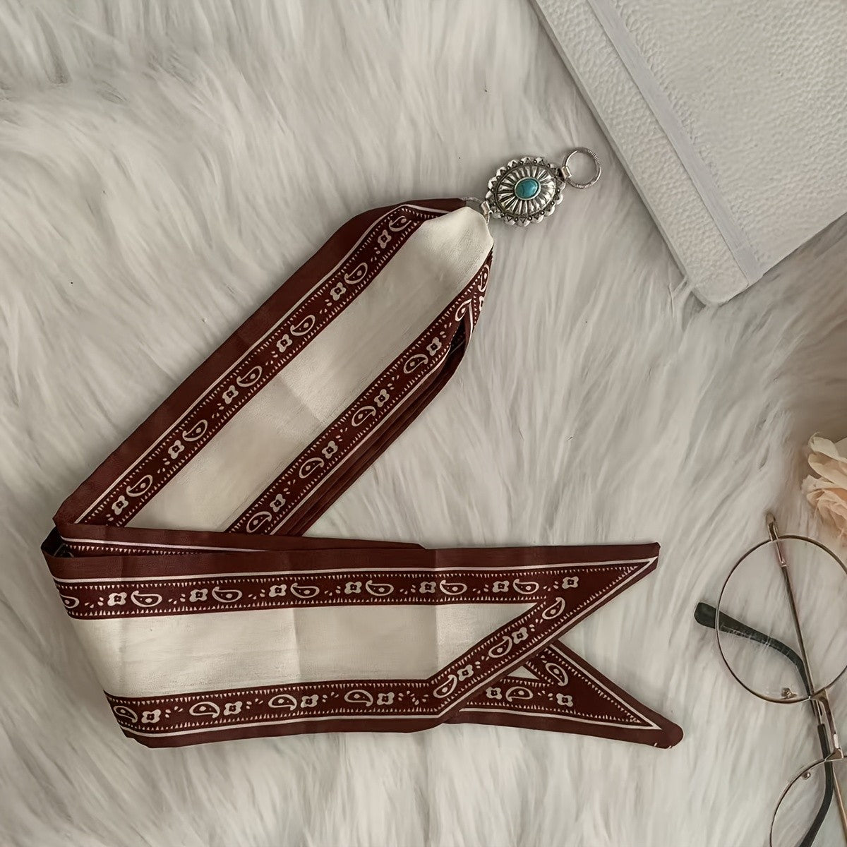 Vintage Bandana Print Scarf Choker Necklace