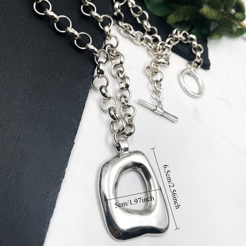 Statement Layered Geometric Square Necklace