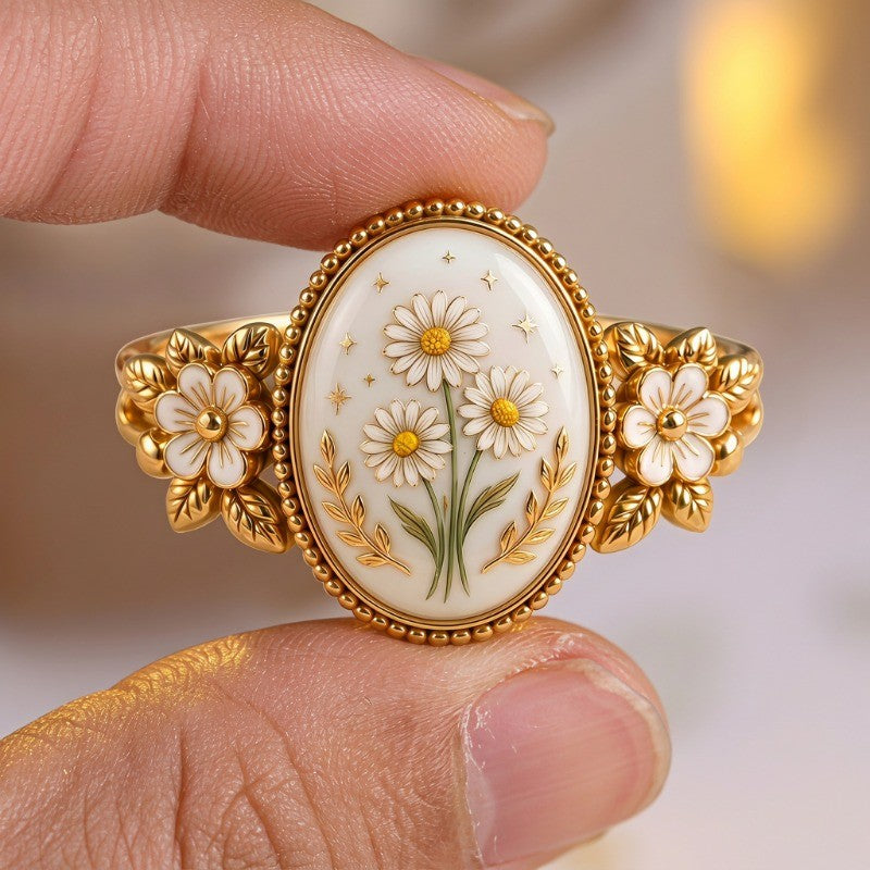 Romantic Floral Daisy Ring