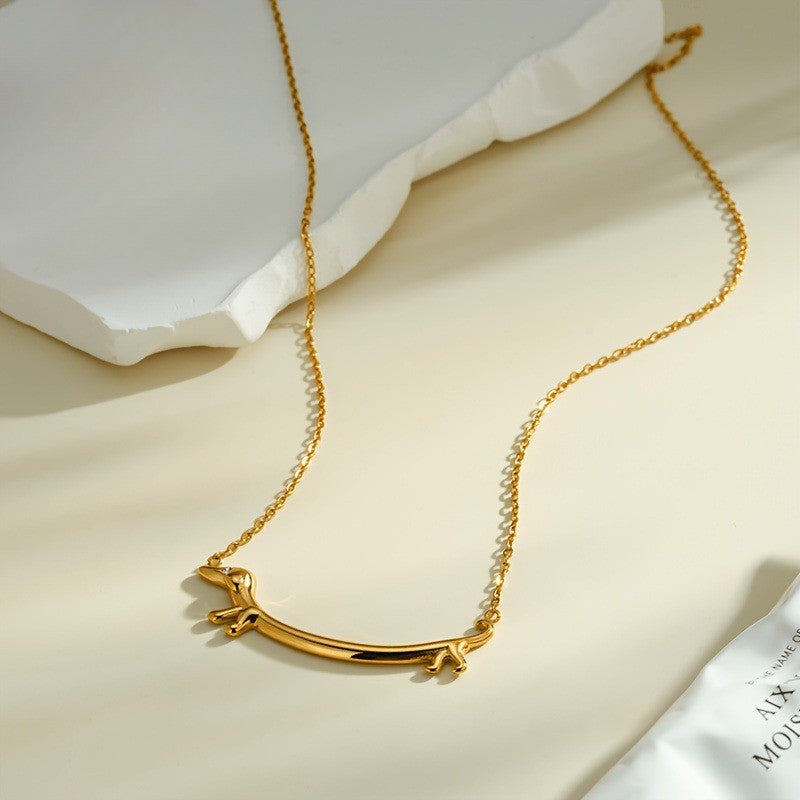 Cute Dachshund Pendant Necklace