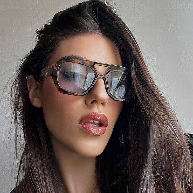 Classy Tortoise Geometric Sunglasses