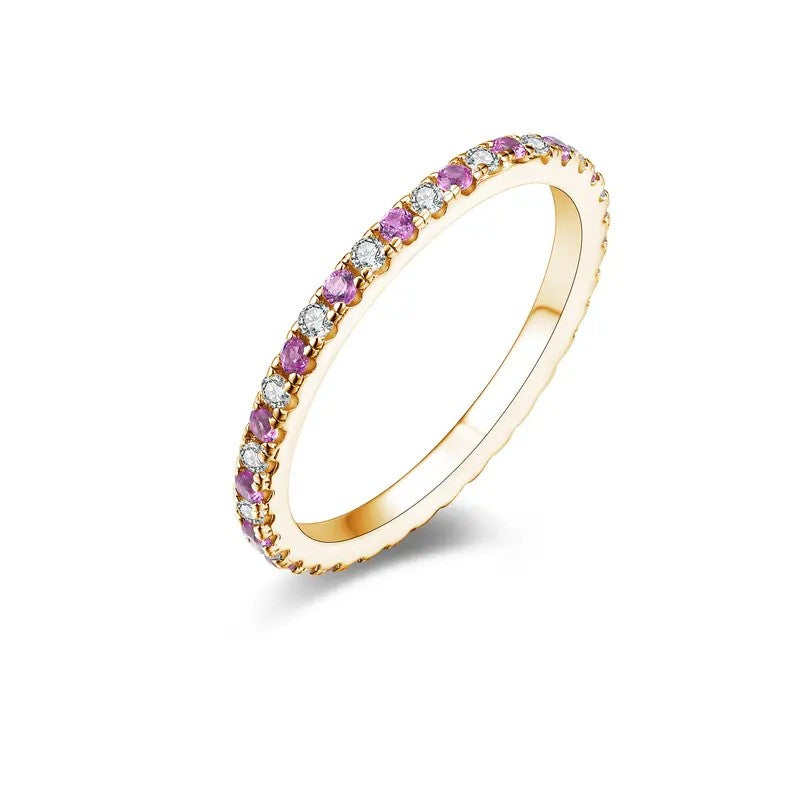 Elegant Blue Sapphire Eternity Band Ring