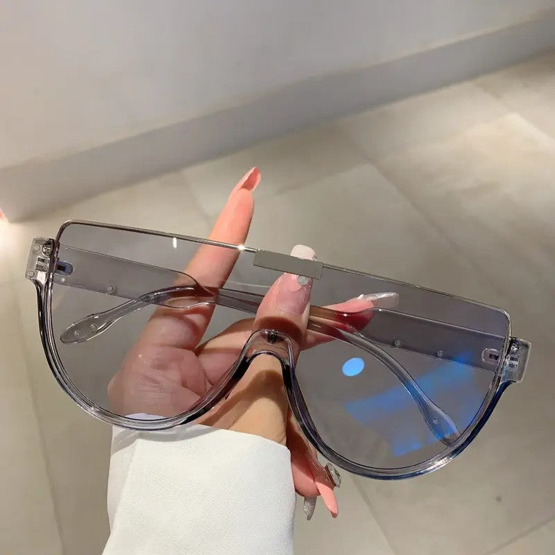 Elegant Oversized Shield Sunglasses