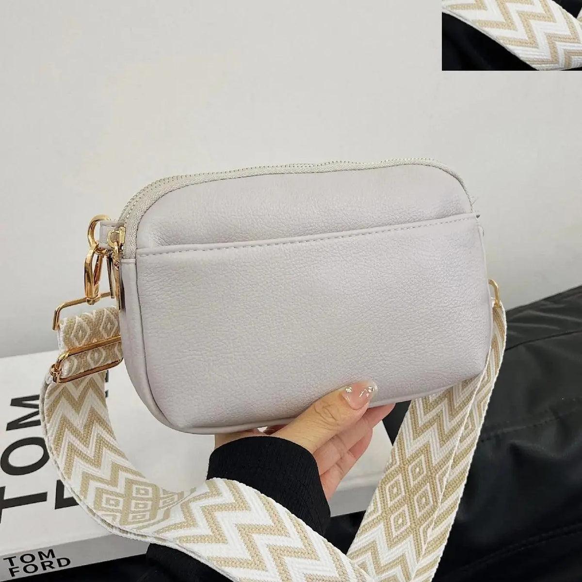 Chic Geometric Strap Crossbody Bag