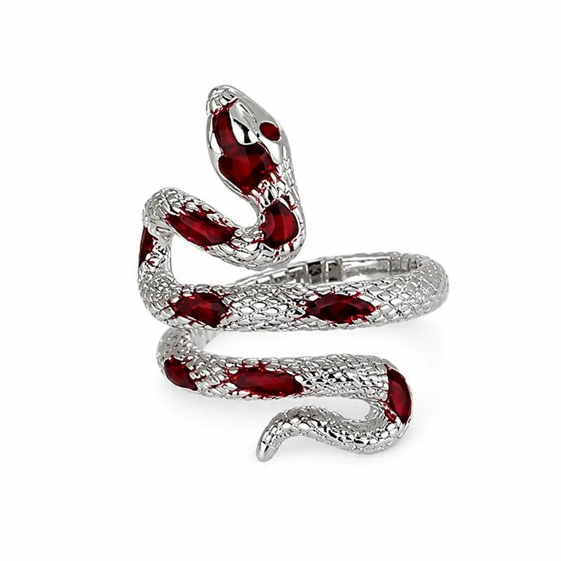 Classy Red Snake Ring