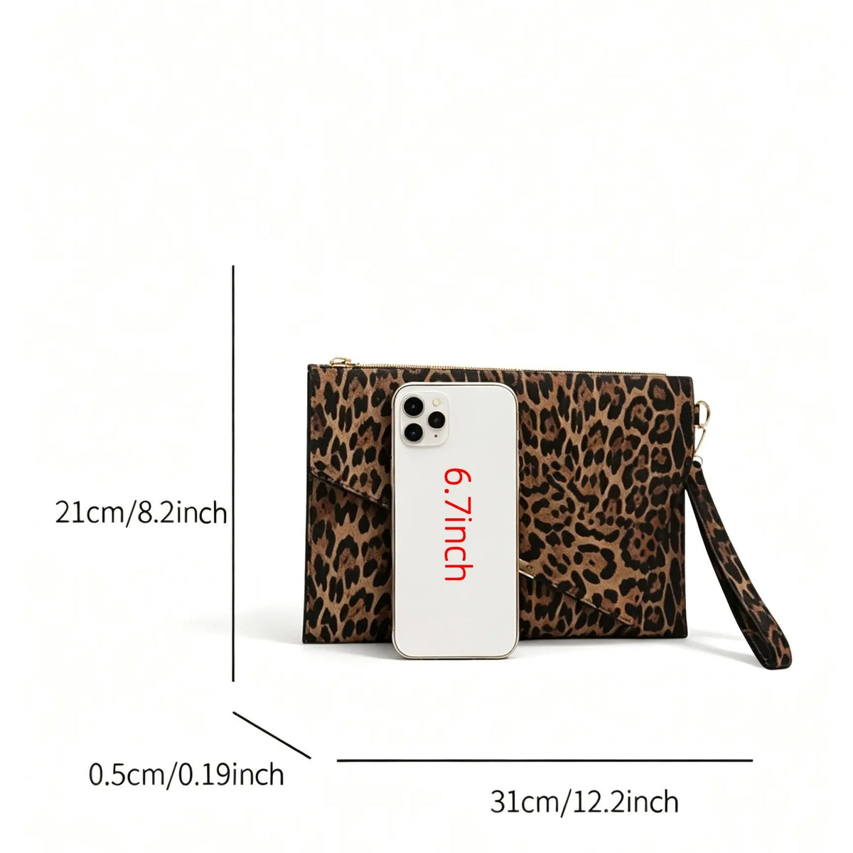 Classy Leopard Print Envelope Clutch