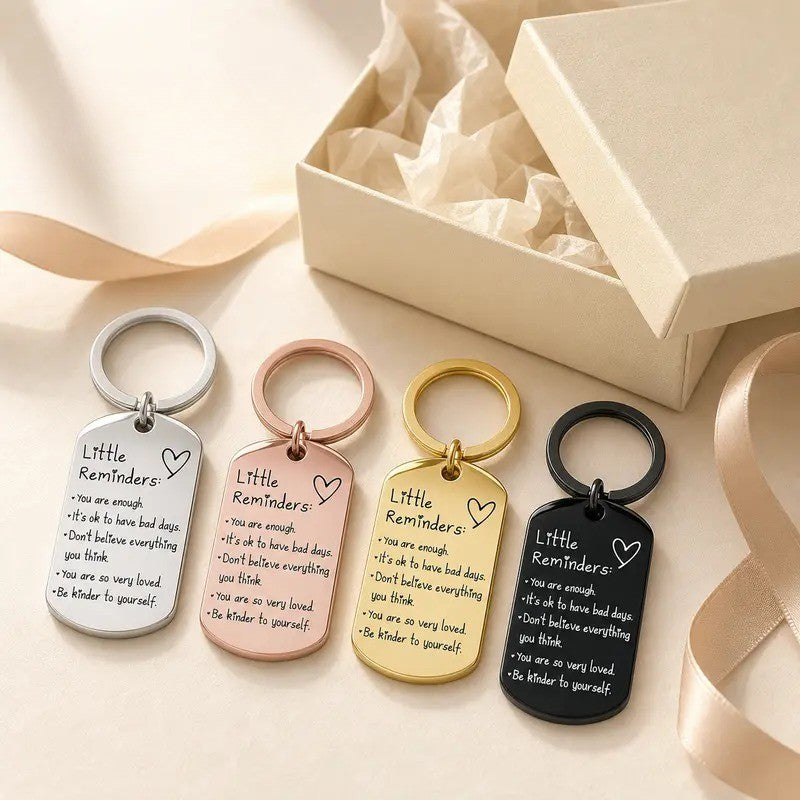 Classy Affirmation Tag Keychain