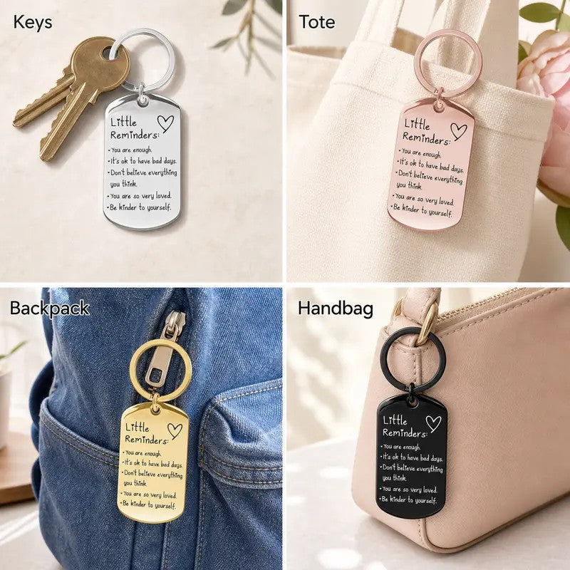 Classy Affirmation Tag Keychain