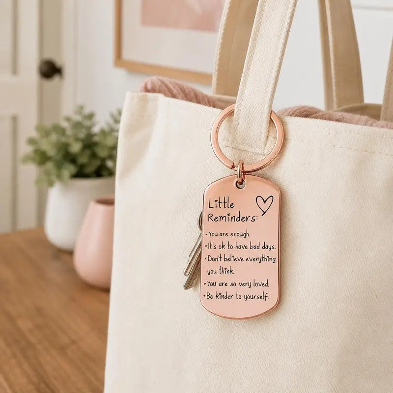 Classy Affirmation Tag Keychain