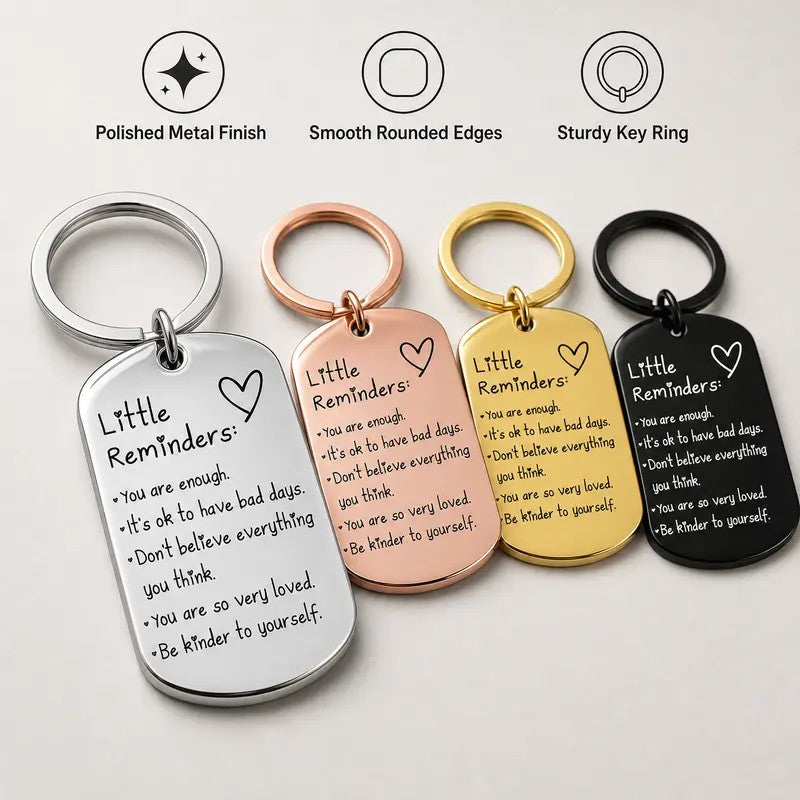 Classy Affirmation Tag Keychain
