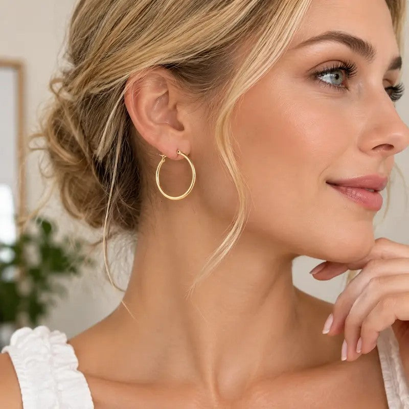 3pc Minimalist Geometric Hoop Earring Set