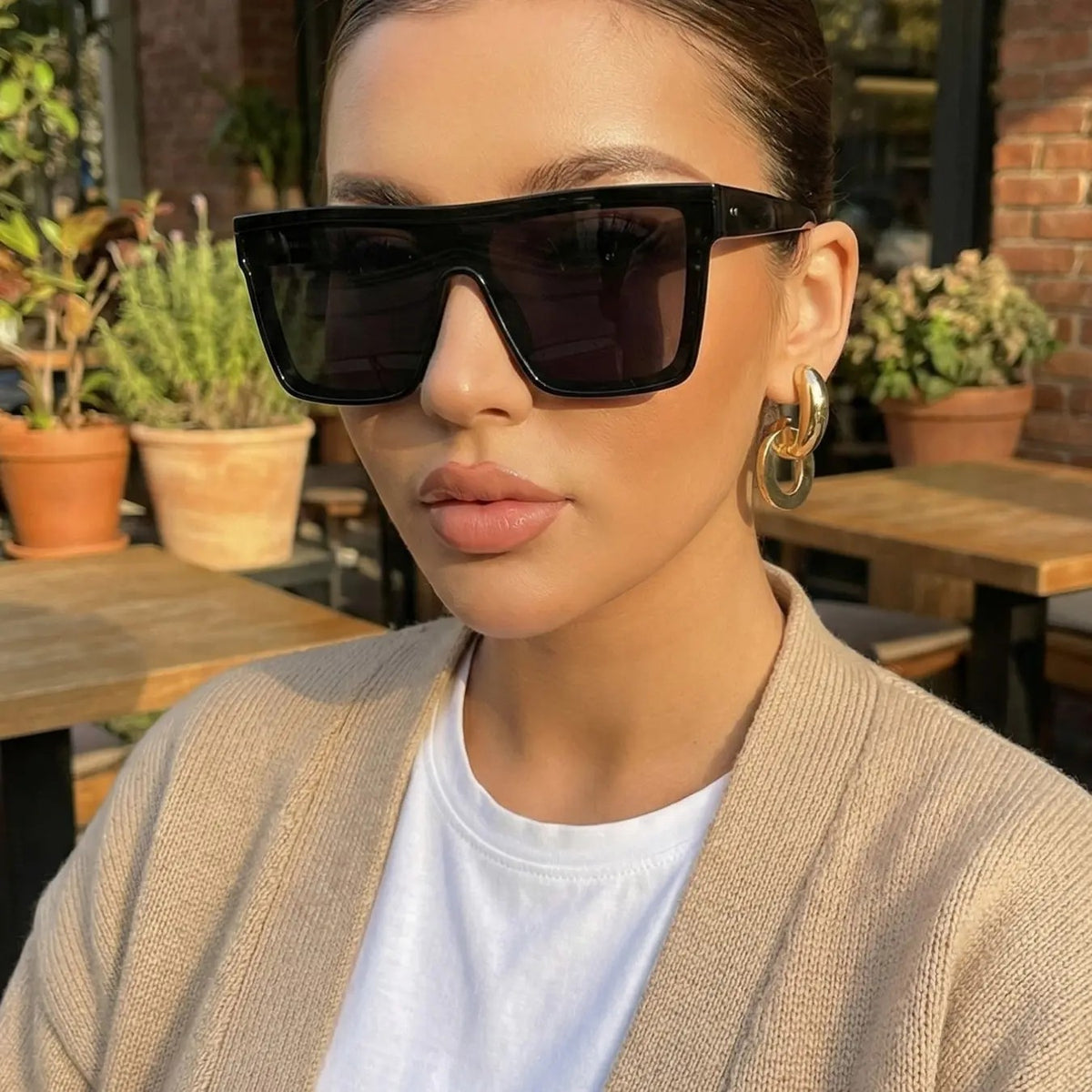 6pc Trendy Flat Top Sunglasses Set