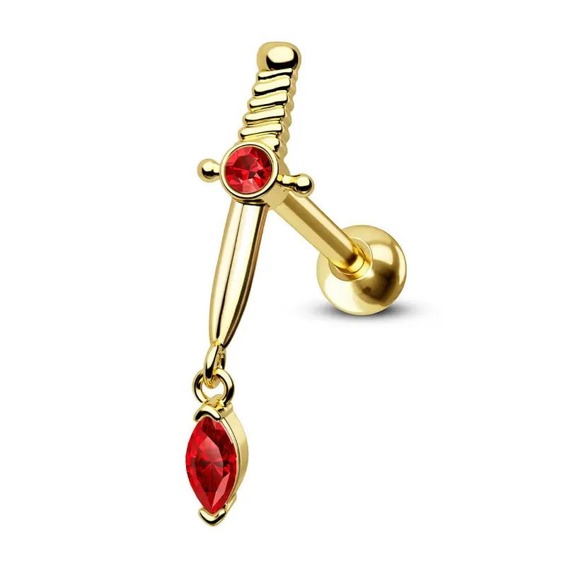 Dainty Sword Dagger Stud Earring