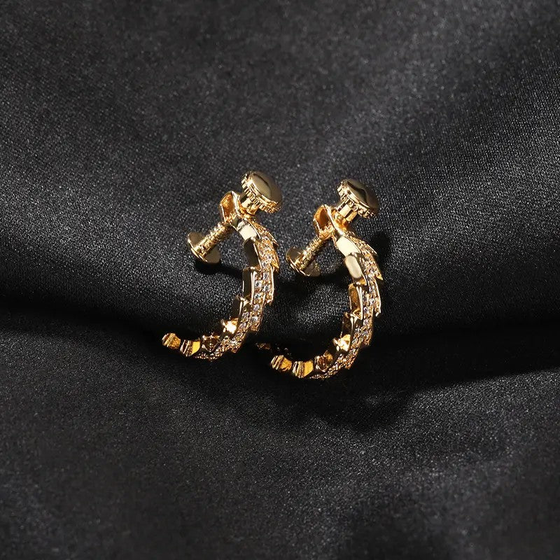 Dainty Lightning Bolt Stud Earrings