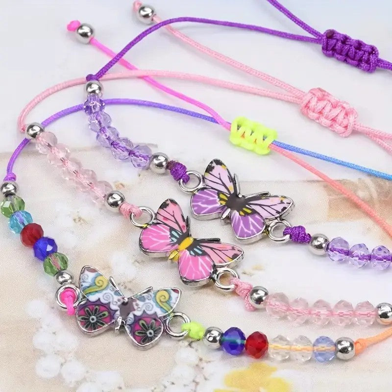 24pc Boho Butterfly Beaded Necklace & Bracelet Set