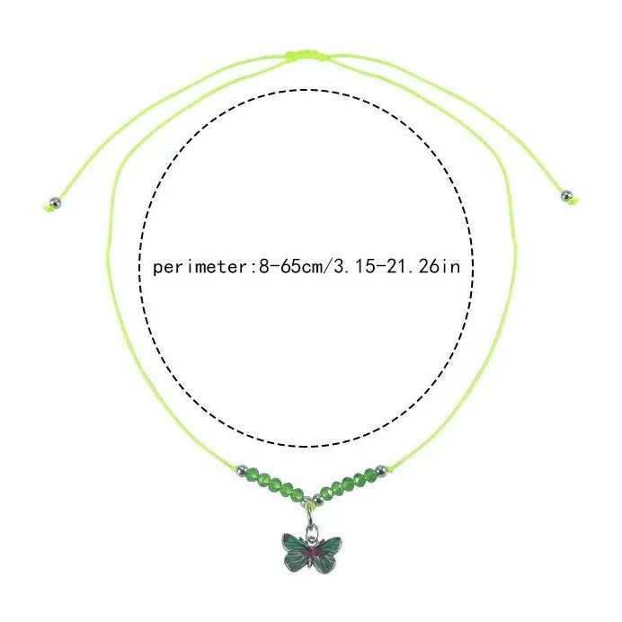 24pc Boho Butterfly Beaded Necklace & Bracelet Set