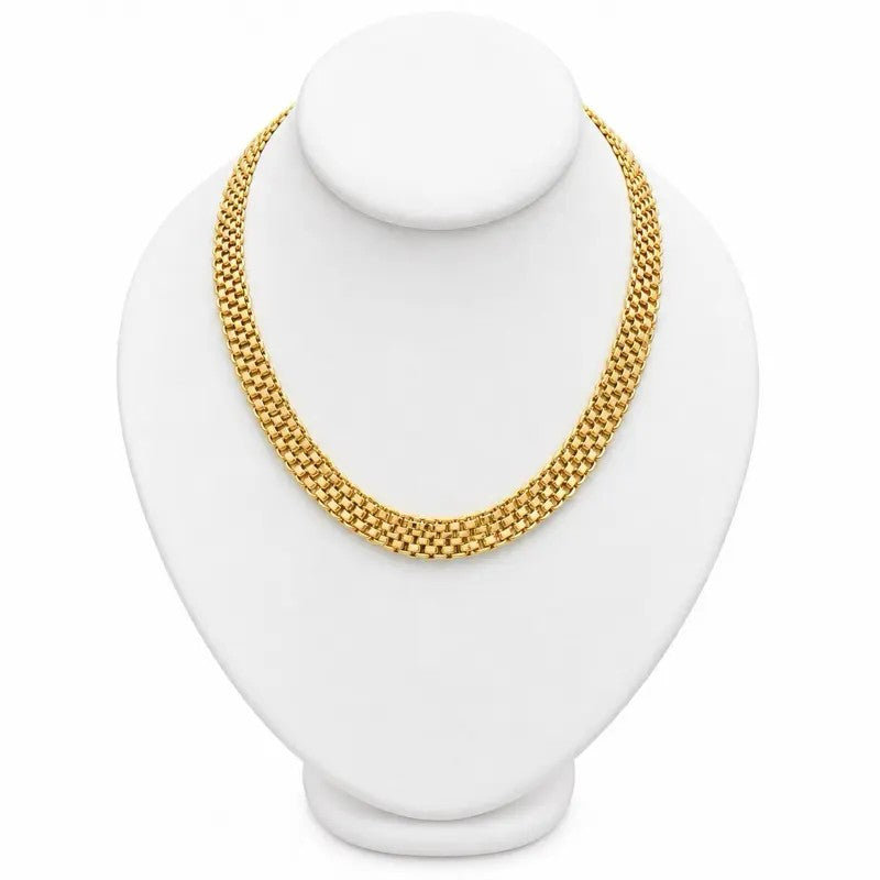 14k Elegant Woven Chain Necklace