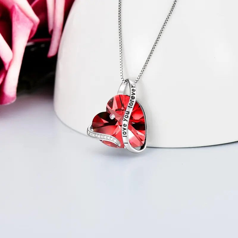 S925 Romantic Green Heart Necklace