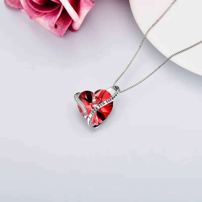 S925 Romantic Green Heart Necklace