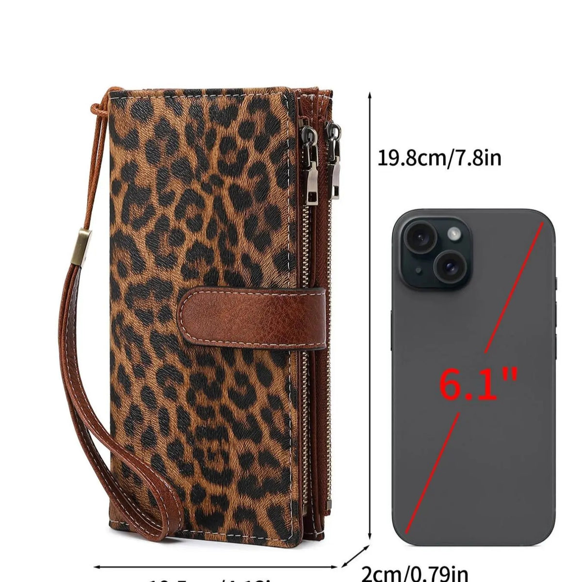 Classy Leopard Print Zipper Wallet