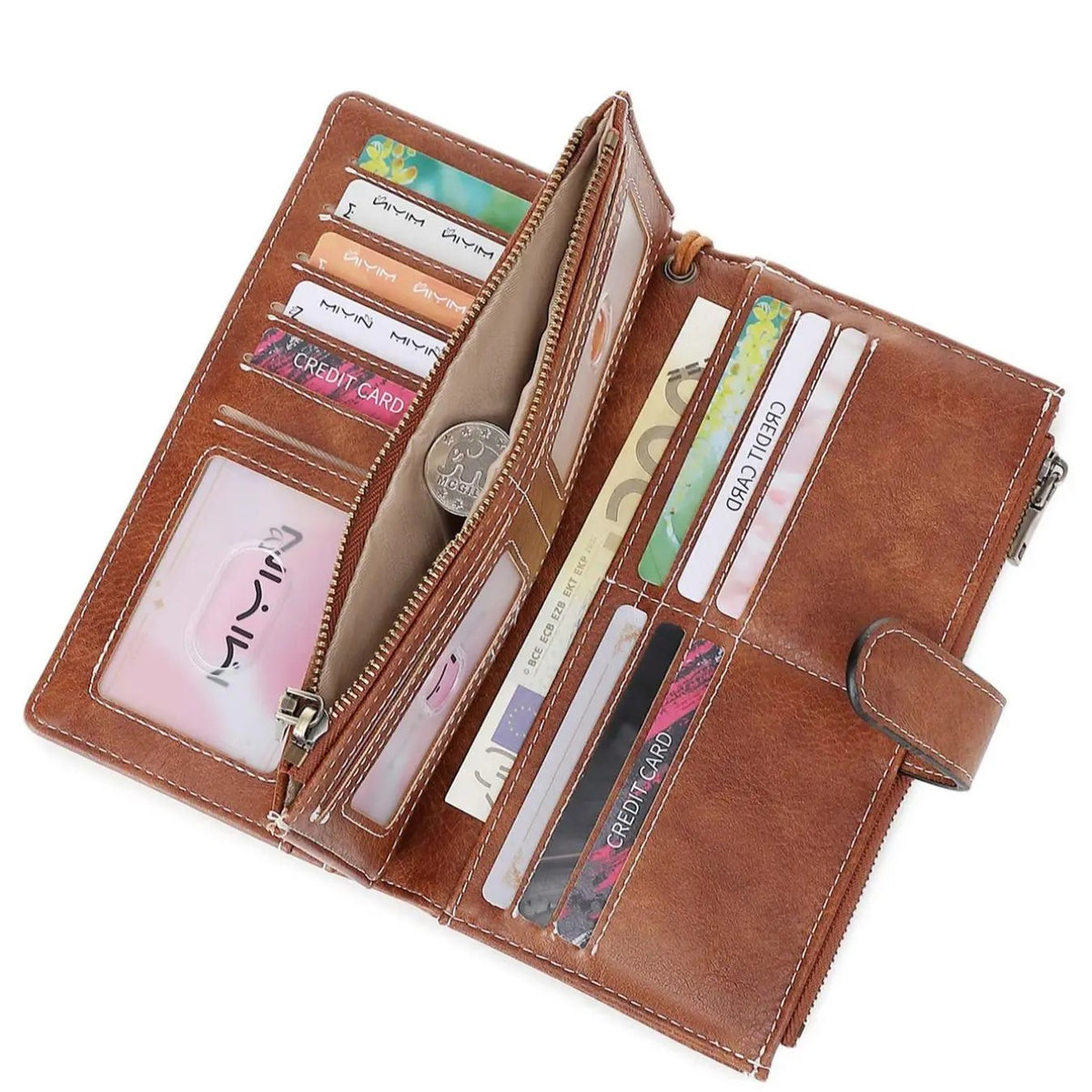 Classy Leopard Print Zipper Wallet