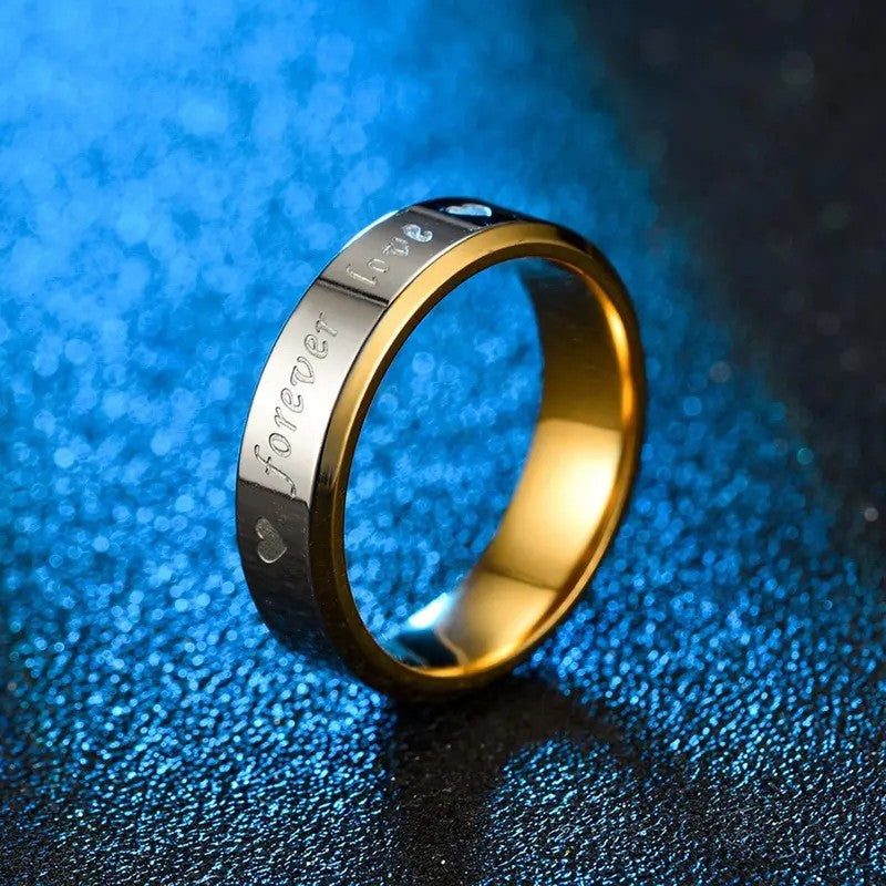 Romantic Forever Love Inscription Ring Set