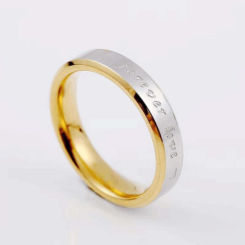 Romantic Forever Love Inscription Ring Set