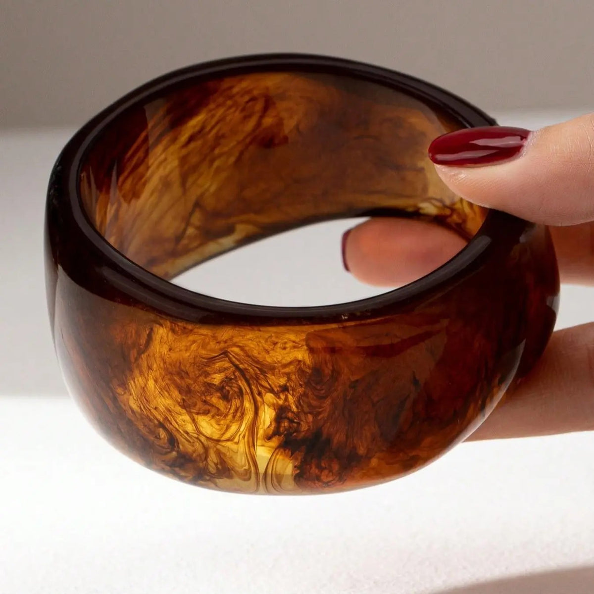 6pc Classy Multi-Tone Resin Bangle Set