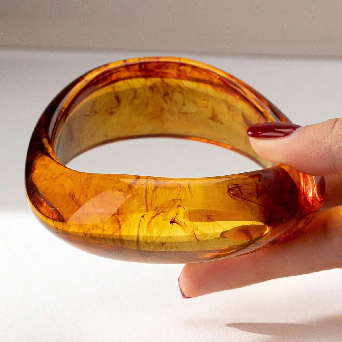 6pc Classy Multi-Tone Resin Bangle Set