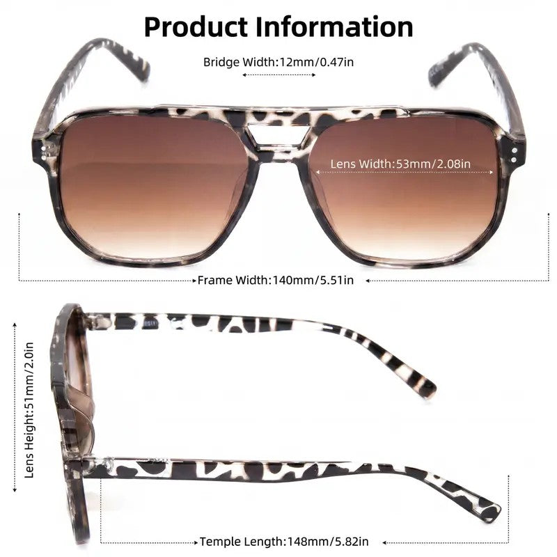 5pc Classy Retro Aviator Sunglasses Set