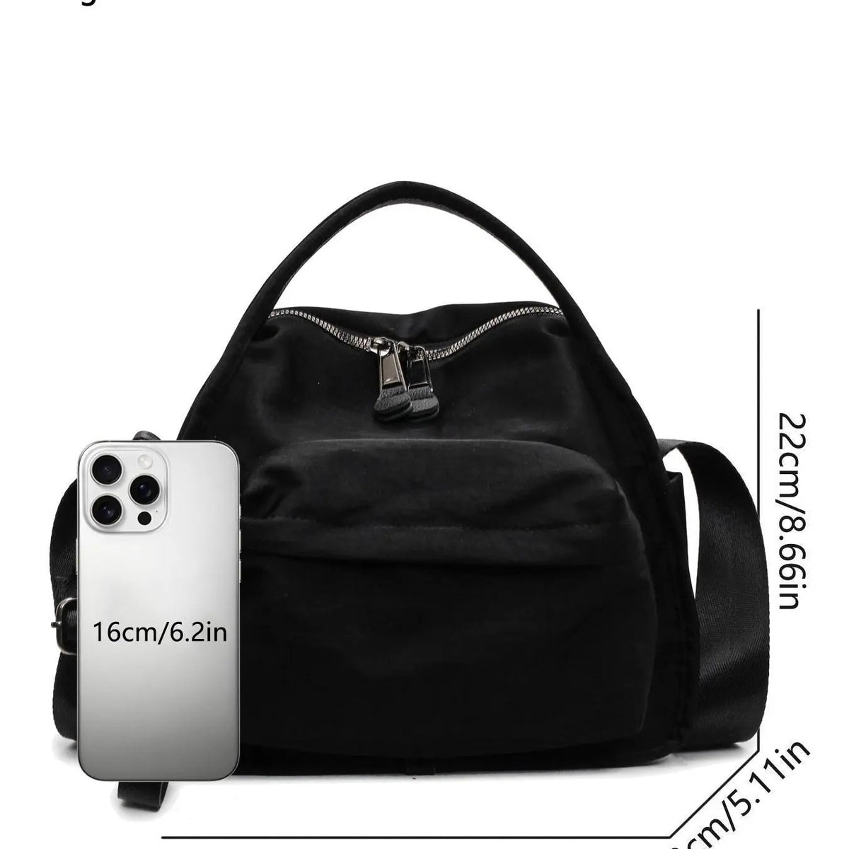 Elegant Minimalist Nylon Crossbody Bag