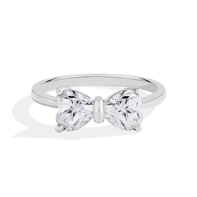 S925 Romantic Heart Moissanite Ring