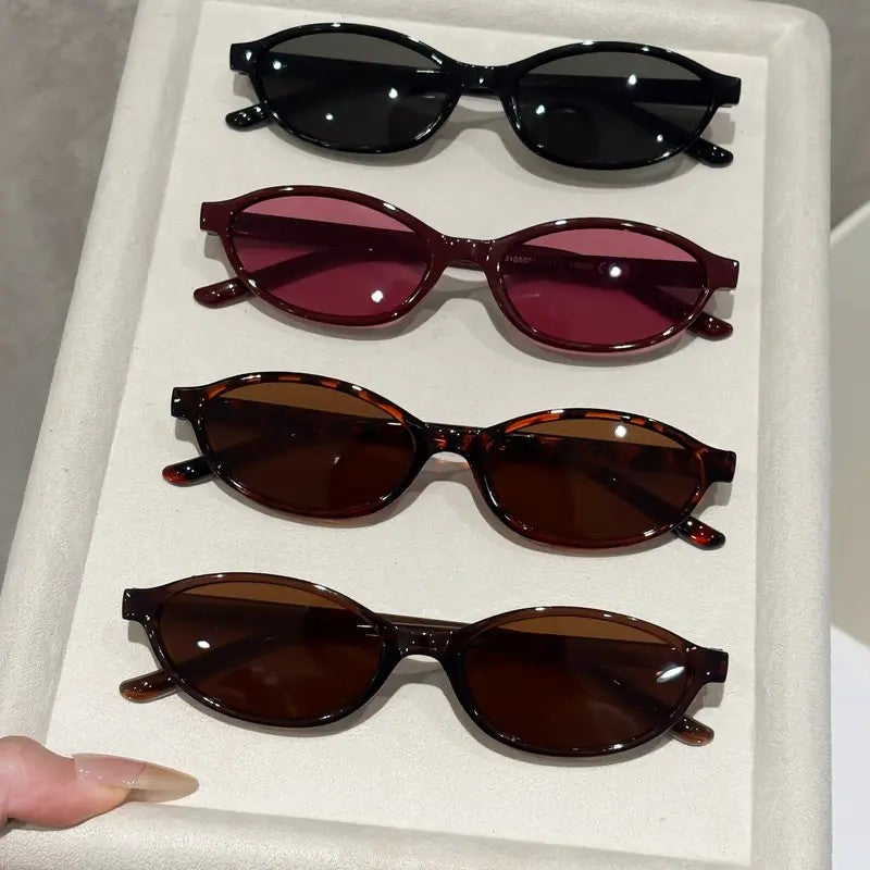 4pc Boho Oval Sunglasses Set