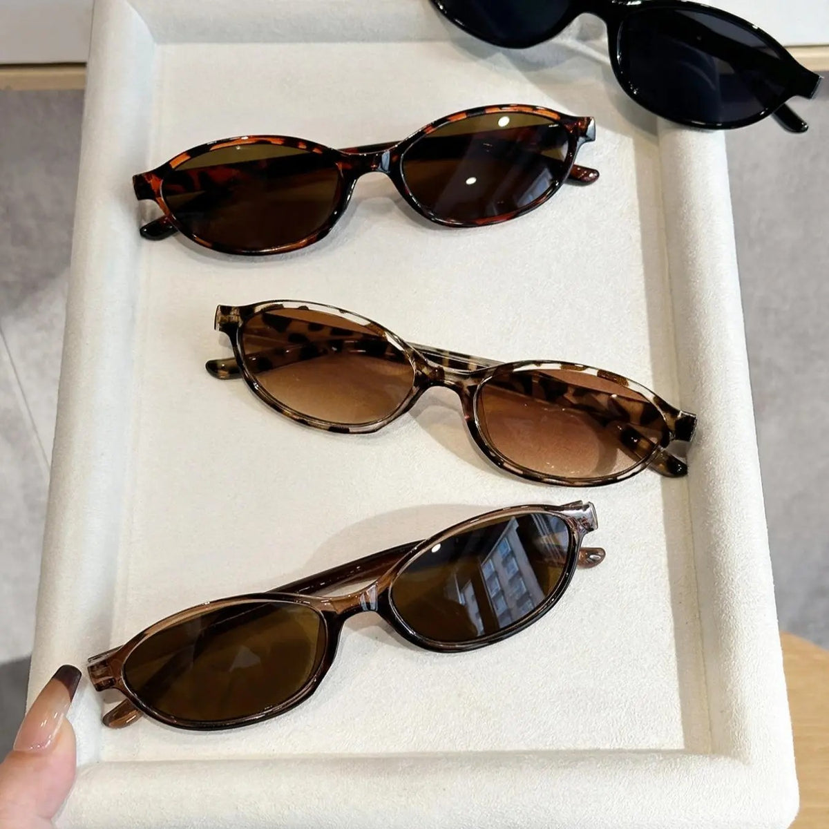 4pc Boho Oval Sunglasses Set