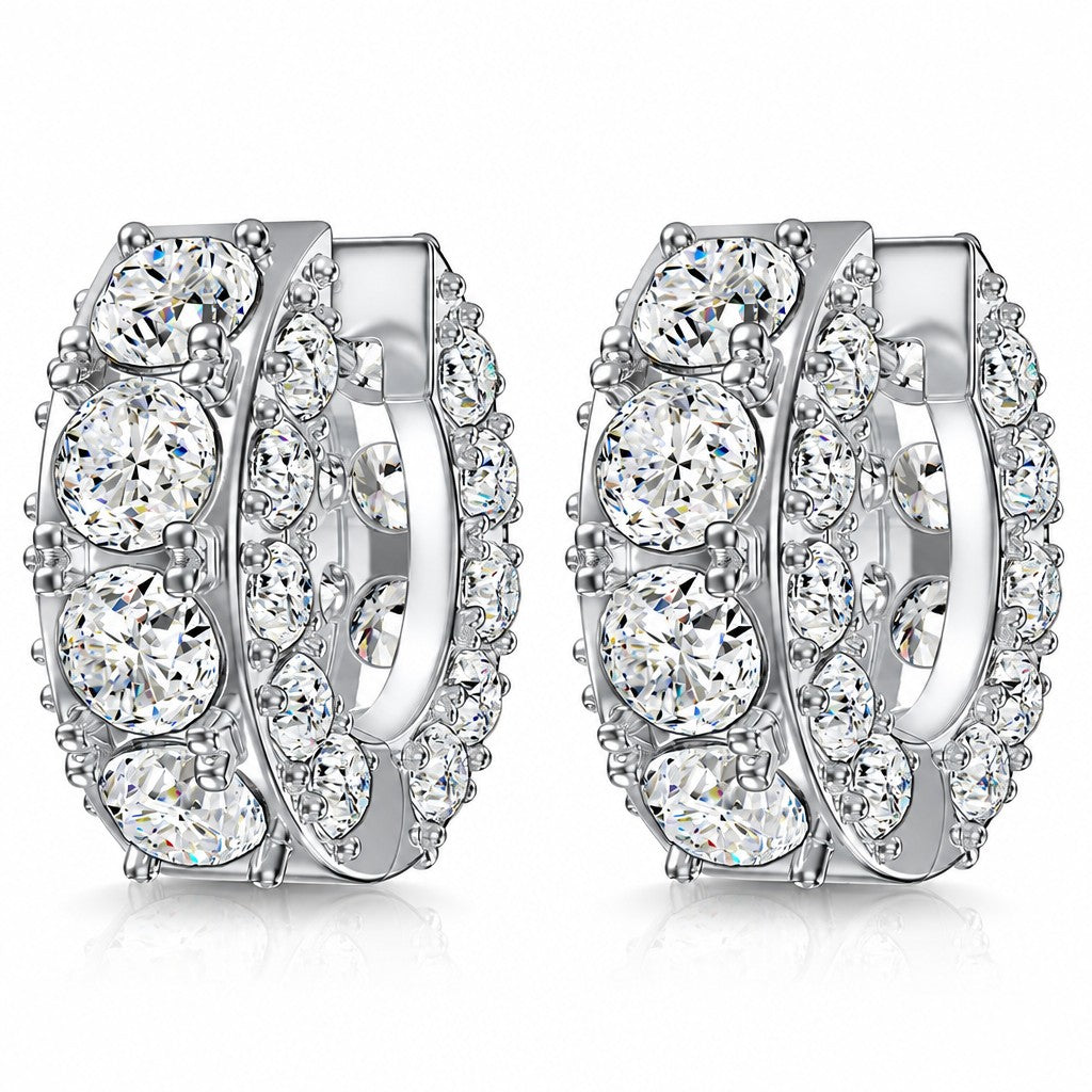 Classy Square Cut Hoop Earrings