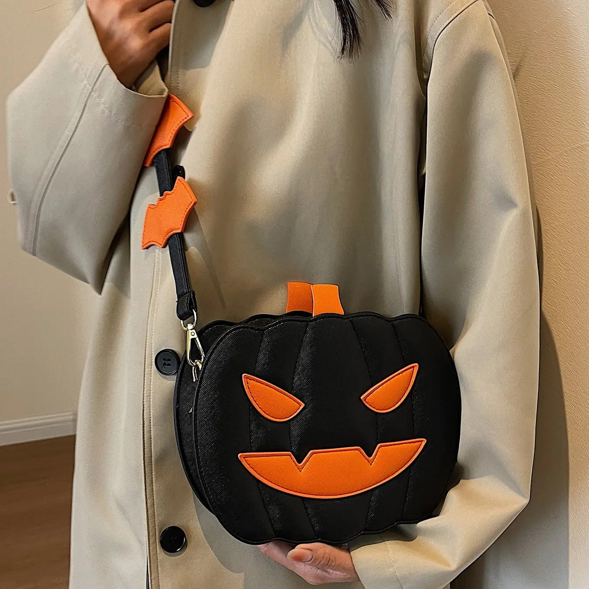 Playful Pumpkin Crossbody Bag