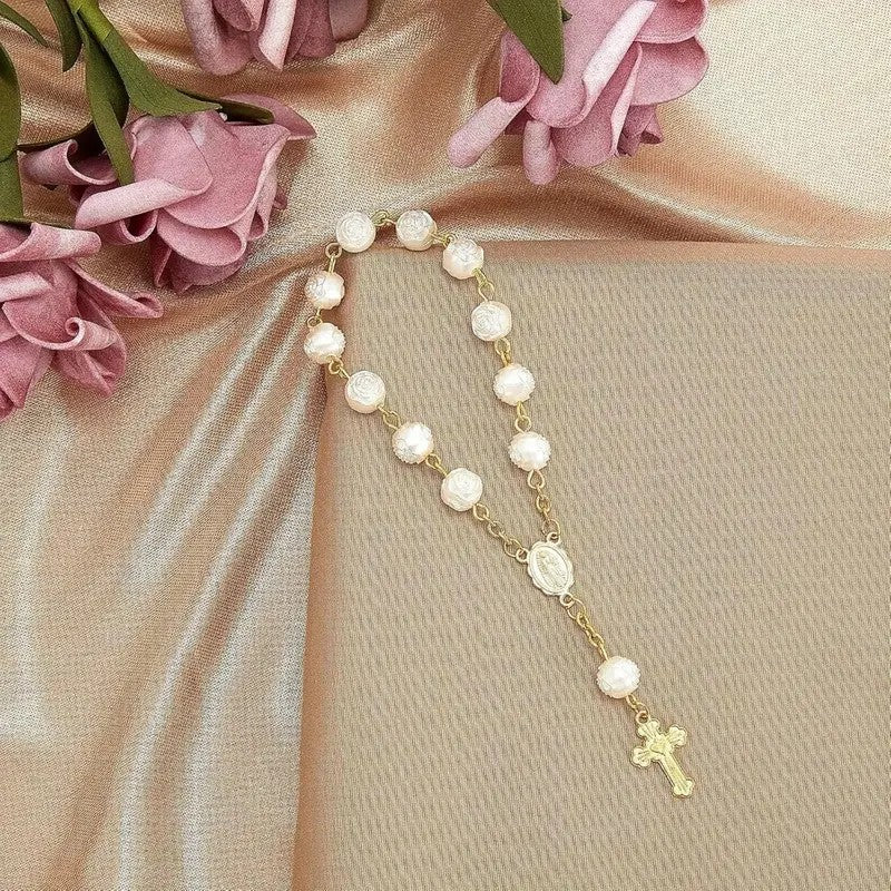 30pc Dainty Ivory Faux Pearl Rosary Set