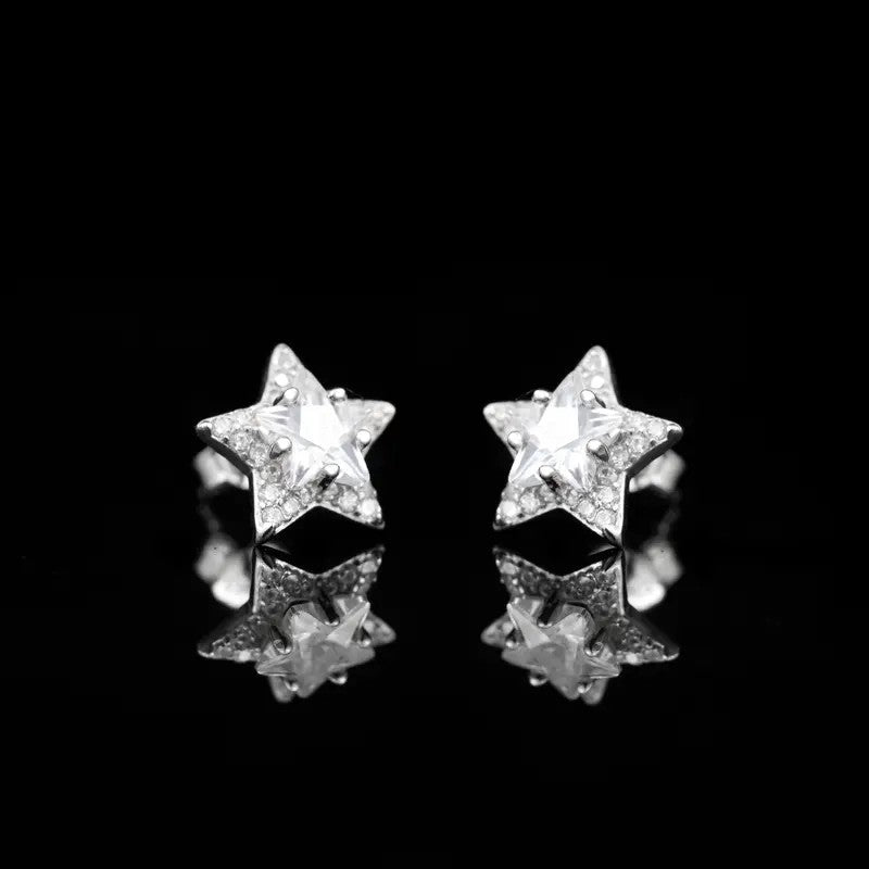 Dainty Star CZ Stud Earrings