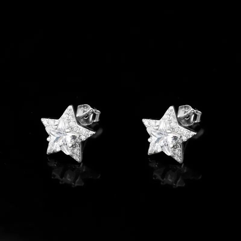 Dainty Star CZ Stud Earrings
