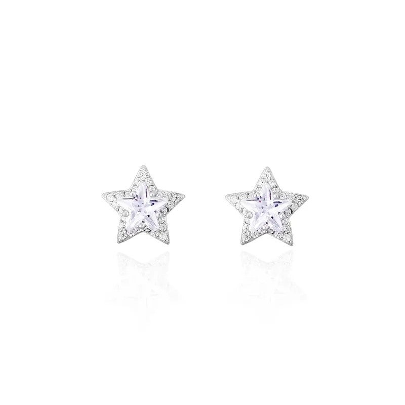 Dainty Star CZ Stud Earrings
