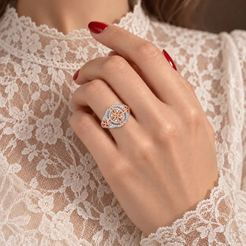 S925 Elegant Celtic Knot Ring