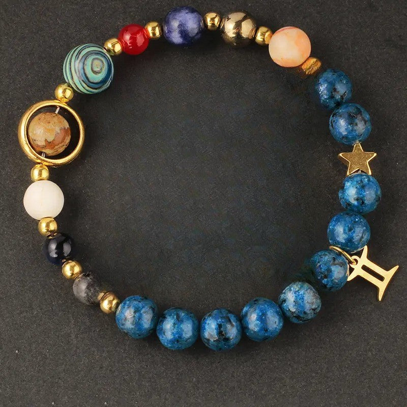 Boho Aries Zodiac Stone Beaded Bracelet