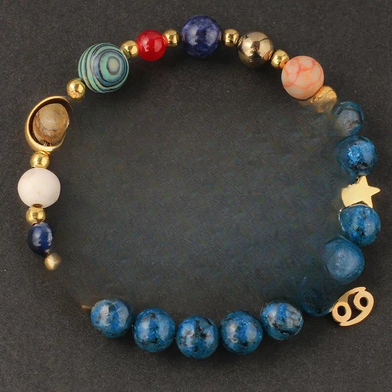 Boho Aries Zodiac Stone Beaded Bracelet