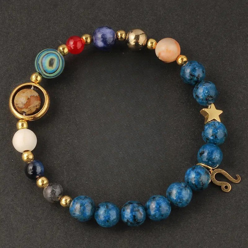 Boho Aries Zodiac Stone Beaded Bracelet