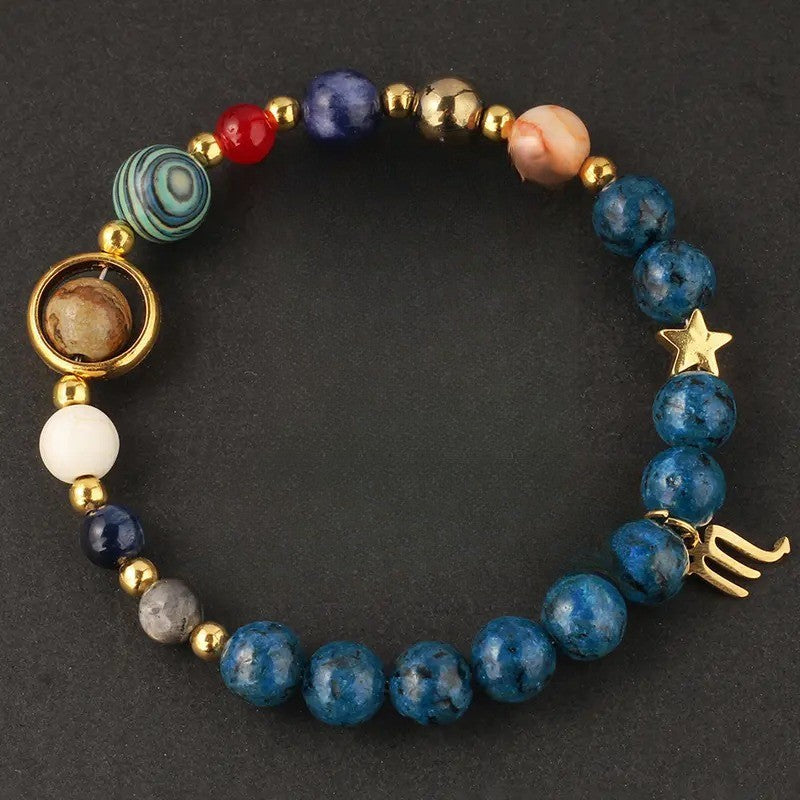 Boho Aries Zodiac Stone Beaded Bracelet