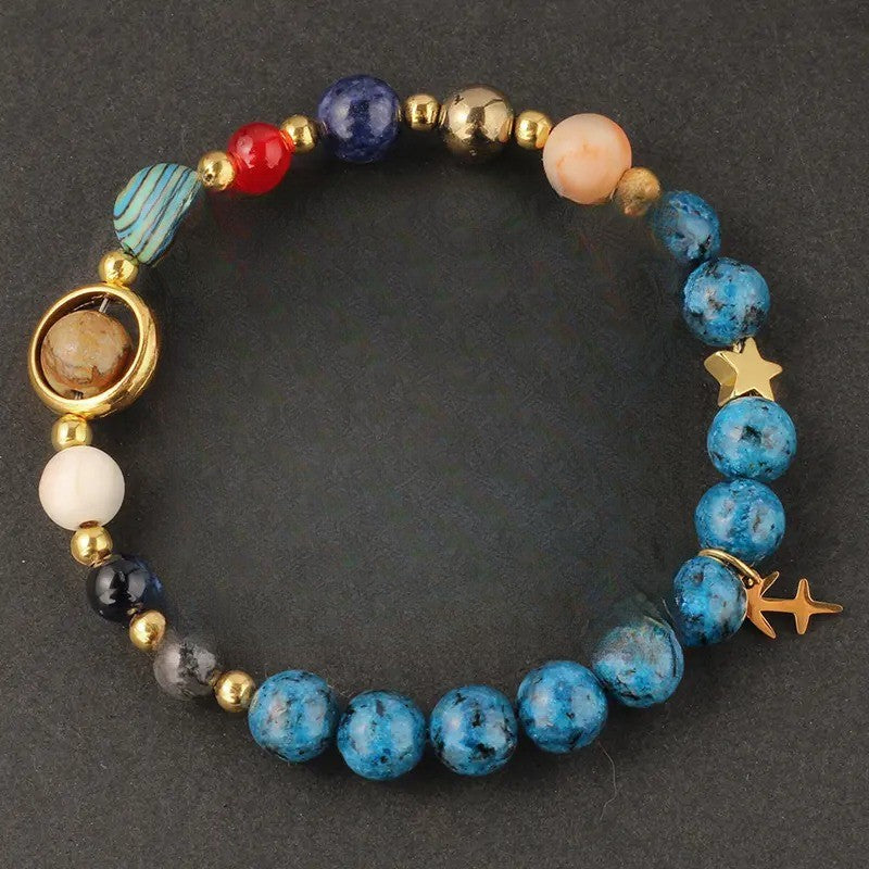 Boho Aries Zodiac Stone Beaded Bracelet